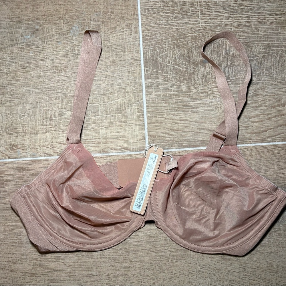 SKIMS unlined Demi sheer bra size 36D NWT
